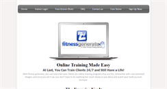 Desktop Screenshot of fitnessgenerator.com